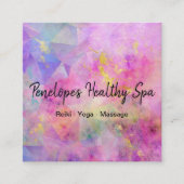 Roze Blue Paars Gold Abstract Vierkante Visitekaartje (Voorkant)