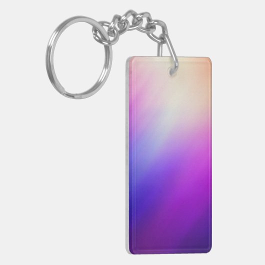 Roze Blue White Abstract Sleutelhanger (Voorkant Links)