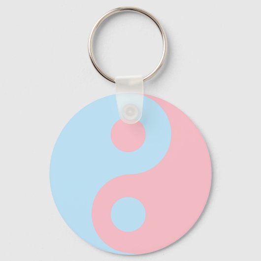 Roze Blue Yin Yang Sleutelhanger (Voorkant)