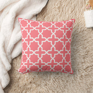 Roze Blush ACHT PUNTIGE STER Marokkaanse Patroon Kussen