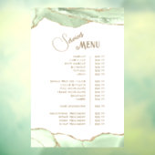 Roze Blush Agate Diensten Menu Raamsticker (Vel 3)