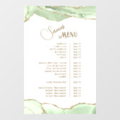 Roze Blush Agate Diensten Menu Raamsticker (Vel)