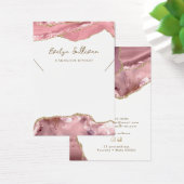 Roze blush agate ketting display kaart (Bureau)