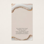 Roze Blush Agate Marble Geode Earring Display Kaar Visitekaartje (Achterkant)