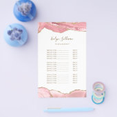 Roze blush agate prijslijst flyer (Enkel)