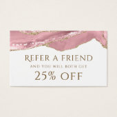 Roze blush Agate Reference Kaart (Voorkant)