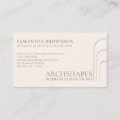 Roze Blush Architecture Geometry Interior Designer Visitekaartje (Achterkant)