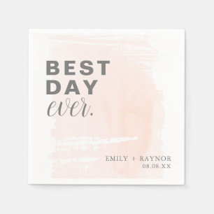 Roze Blush Best Day Elke bruiloft Servet