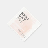 Roze Blush Best Day Elke bruiloft Servet (Hoek)