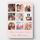 Roze 'Blush' Beste oma foto familie collage Fotoplaat (voorkant)