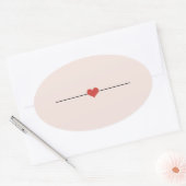 Roze blush blancobepaling ovale sticker (Envelop)