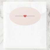 Roze blush blancobepaling ovale sticker (Tas)