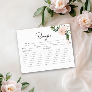 Roze Blush Bloem Bruiloft Borrel Recept Kaarten