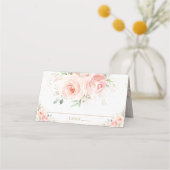 Roze Blush Bloemachtige Bruiloft Baby Shower Verja (Achterkant)