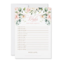 Roze Blush Bloemachtige Wensen voor Baby