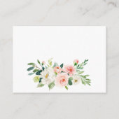 Roze Blush Bloemen Cadeau Bruid DISPLAY SHOWER Informatiekaartje (Achterkant)