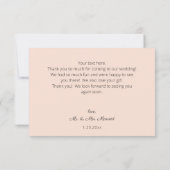 Roze Blush Blooming Floral - Roze Bedankkaart (Achterkant)