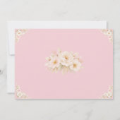 Roze Blush Boog Prinses Lint Bedankt Kaart (Achterkant)