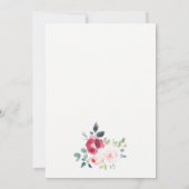 Roze Blush Bourgogne Roos bruiloft Jubileum Kaart (Achterkant)