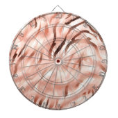 Roze Blush Champagne Roos Zebra Dartbord (Voorkant)