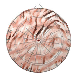 Roze Blush Champagne Roos Zebra Dartbord