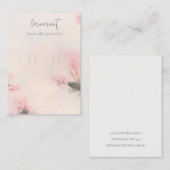 Roze blush Cherry Blossom Loop Hoop Holder Visitekaartje (Voorkant / Achterkant)