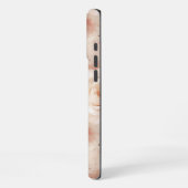  Roze Blush Cream Bloemen iPhone Hoesje (Linkerkant)