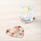 Roze Blush Cream Floral Vrijgezellenfeest Kartonnen Onderzetters (Insitu)