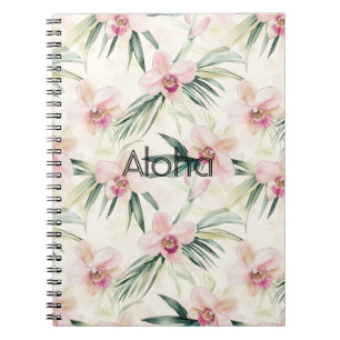 Roze Blush Cream Orchidee Bloem Notitieboek