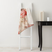  Roze Blush Cream Roos Bloemen Sherpa Deken (In situ)