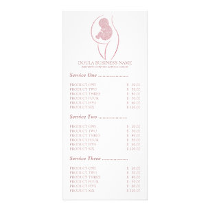 Roze Blush Doula Zwangerschapsverpleegster Reclamekaart