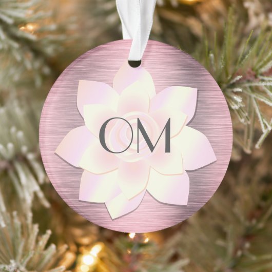 Roze Blush Elegant Lotus OM Ornament (Boom)