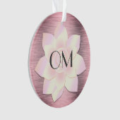 Roze Blush Elegant Lotus OM Ornament (voorkant)