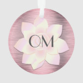 Roze Blush Elegant Lotus OM Ornament (achterkant)