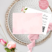 Roze, Blush en Roos Gouden Bruiloft QR Code RSVP Kaartje
