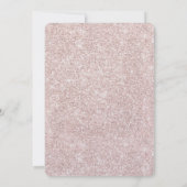 Roze Blush Faux Glitter Sparkle Kaart (Achterkant)