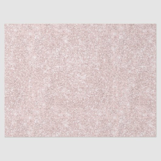 Roze Blush Faux Glitter Sparkle Tissuepapier (Voorkant)