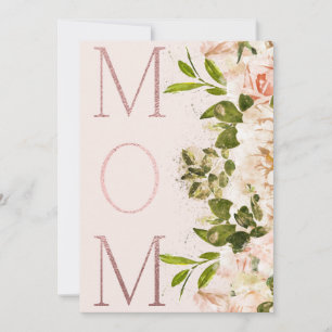 Roze Blush Folie MOM Floral Happy Mothers Day