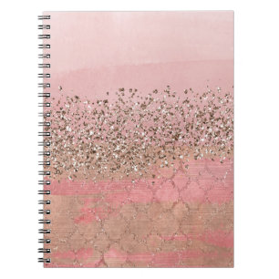 Roze Blush Glitter Marokkaanse Indische Prinses Gl Notitieboek