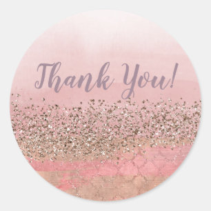 Roze Blush Glitter Marokkaanse Indische Prinsessen Ronde Sticker