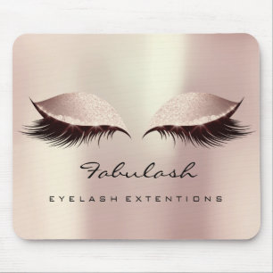 Roze Blush Glitter Naam Beauty Lashes Make-up Muismat