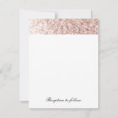 Roze Blush Glitter Weddenschap Kaart (Achterkant)