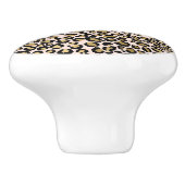 Roze Blush Gold Leopard Print Keramische Knop (Zijkant)