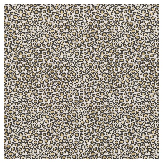 Roze Blush Gold Leopard Print Stof (Close Up)