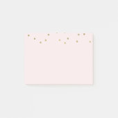 Roze Blush Gold Sparkle Confetti Post-it® Notes (Voorkant)
