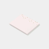 Roze Blush Gold Sparkle Confetti Post-it® Notes (Schuin)