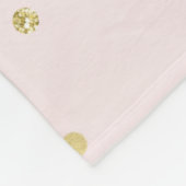 Roze Blush Gold Sparkle Confetti, speciaal aangepa Fleece Deken (Hoek)