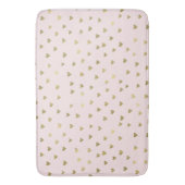 Roze Blush Gouden Harten Badmat (Voorkant Verticaal)