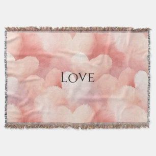  roze blush harten deken