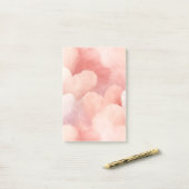  roze blush harten post-it® notes (Op bureau)